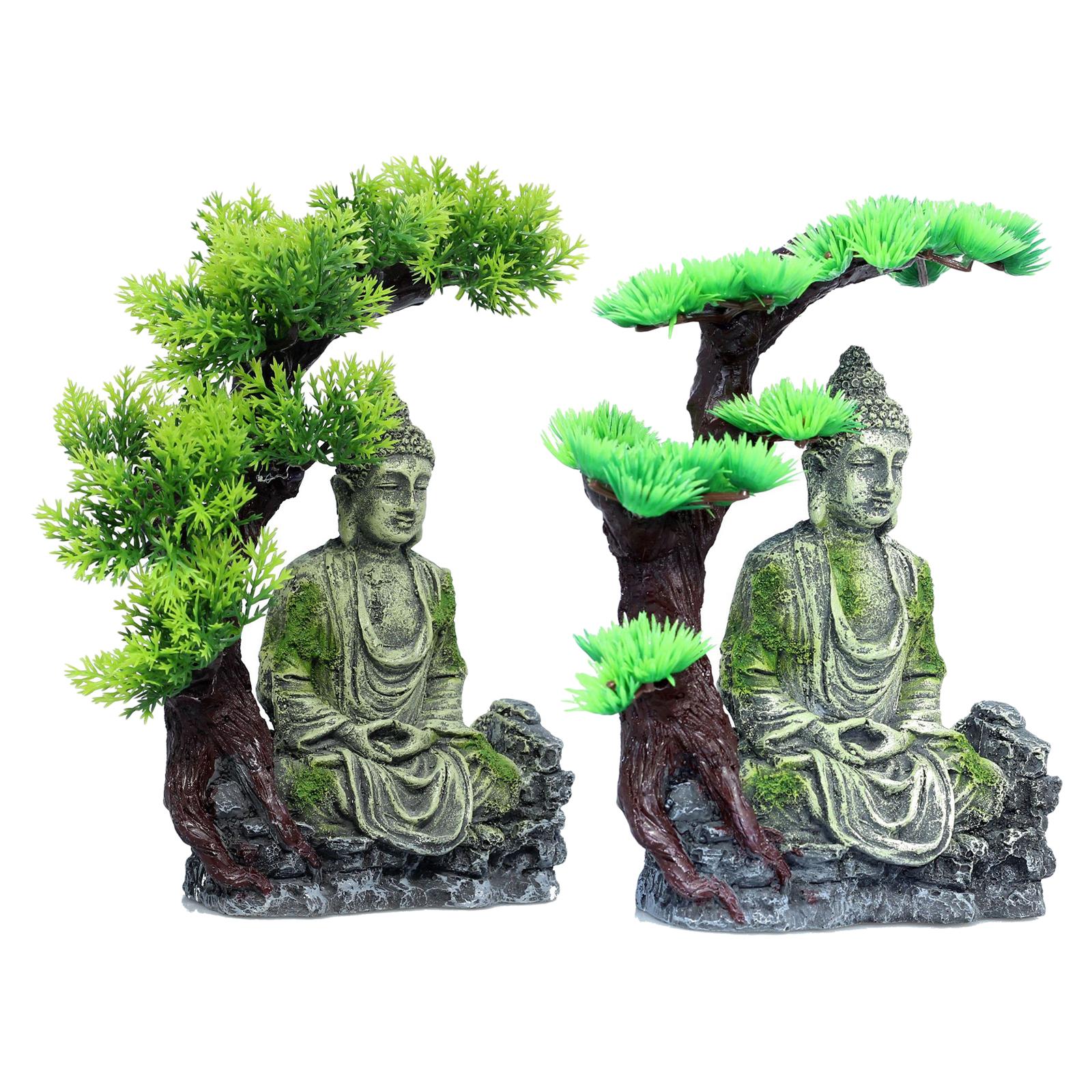 Aquarium Decor - Buddha-Statue, Aquarium-Dekoration, Harz-Fischhöhle, Betta-Höhle für große